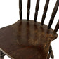Vintage Wooden Dining Chair Turned Spindle Back Dark Wood Finish (Pre-Loved)