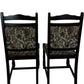 Pair of Wooden Dining Chairs with Floral Upholstery (Pre-Loved)