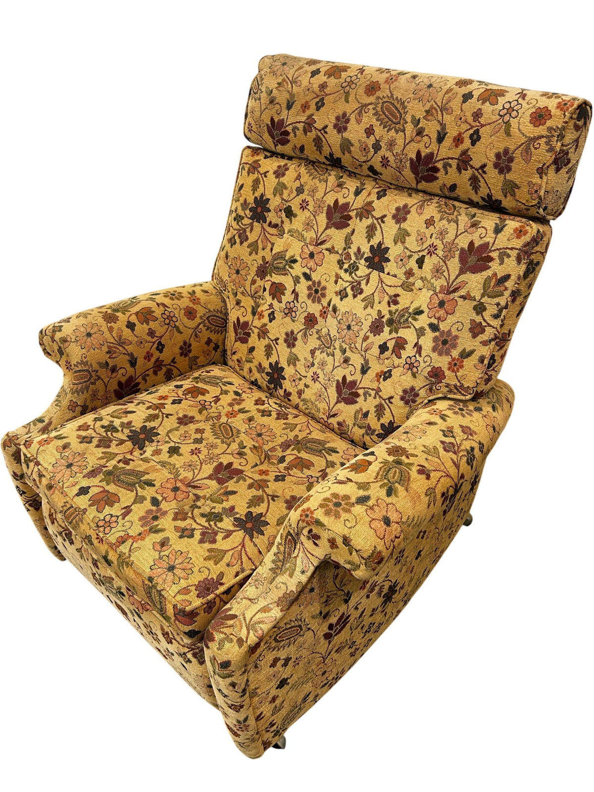 Floral Manual Recliner Armchair High Back with Footrest (Pre-Loved)
