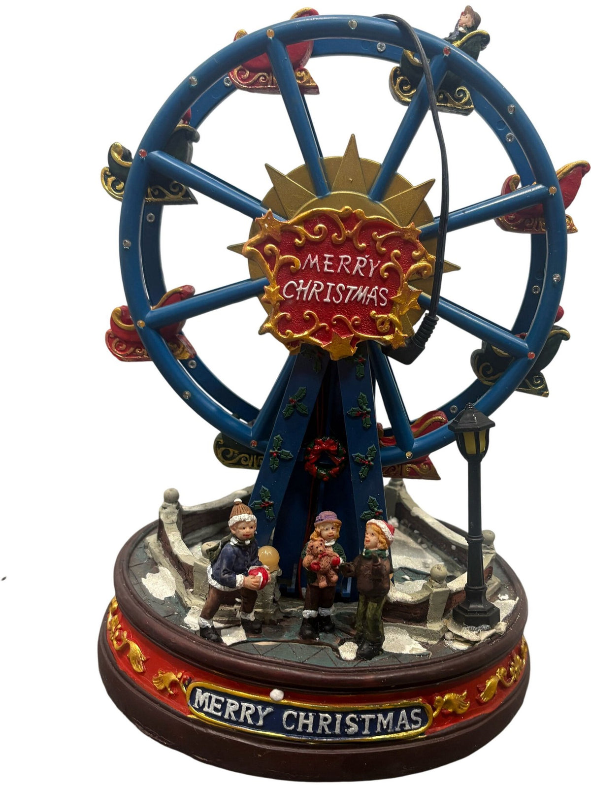 Musical Ferris Wheel Ornament LED Lights Christmas Decoration PAT Tested