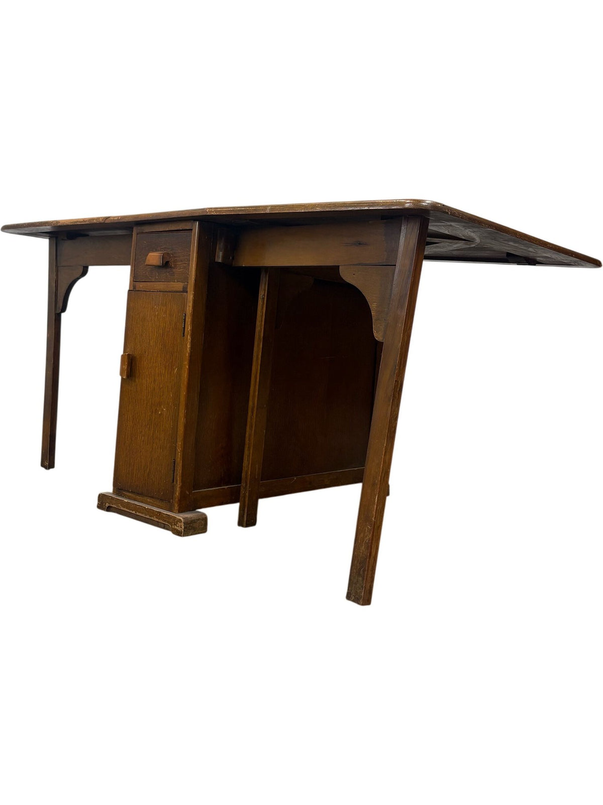 Vintage Wooden Drop Leaf Dining Table with Storage (Pre-Loved)