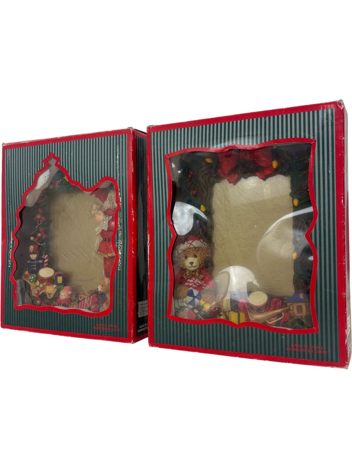 Christmas Picture Frames Santa and Teddy Design