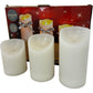 B&M Cinnamon Scent Flameless LED Candles Set of 3 (Pre-Loved)