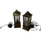 Notcutts Santa & Snowman Glitter Water Spinner LED Lanterns Set of 2 (Pre-Loved)