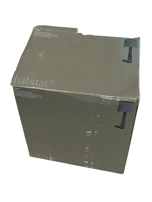 Habitat Wood And Glass Wall Light (Unused)