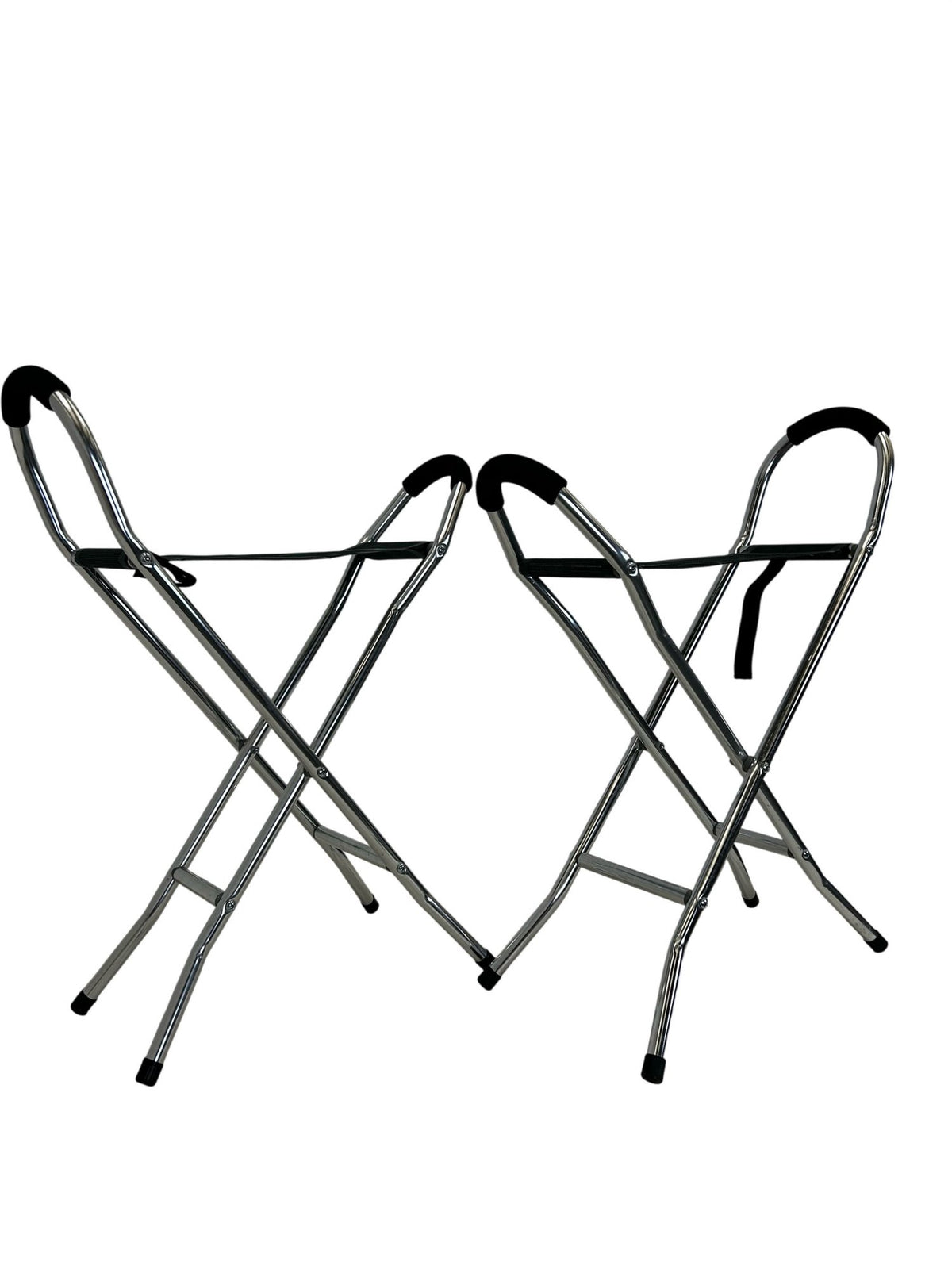Pair of Folding Walking Stick Seat Stools (Pre-Loved)