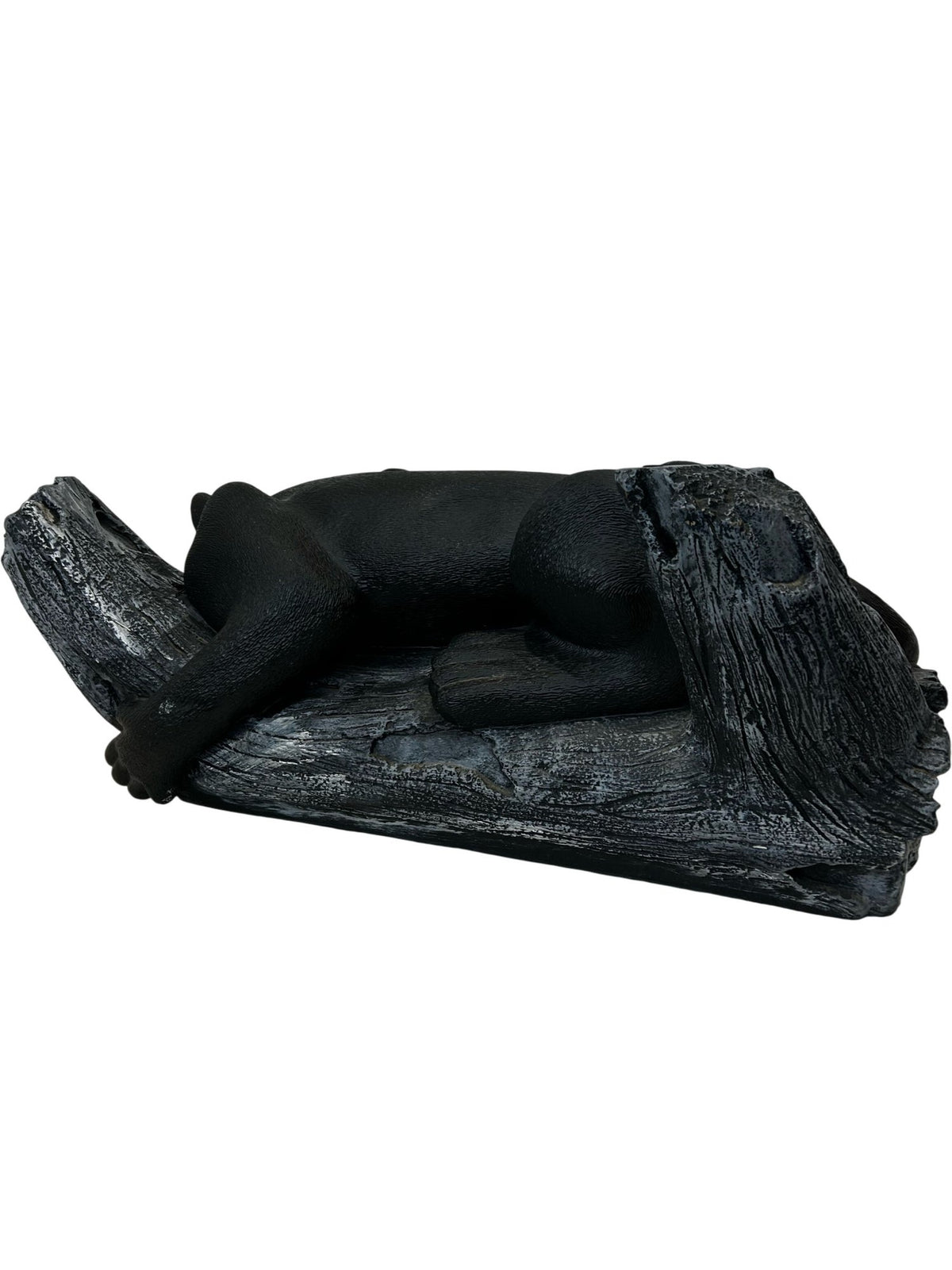 Panther Coffee Table Glass Top Black Big Cat Sculptural Base (Pre-Loved)