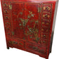 Chinese Dynasty Style Red Lacquered Handpainted Cabinet (Pre-Loved)