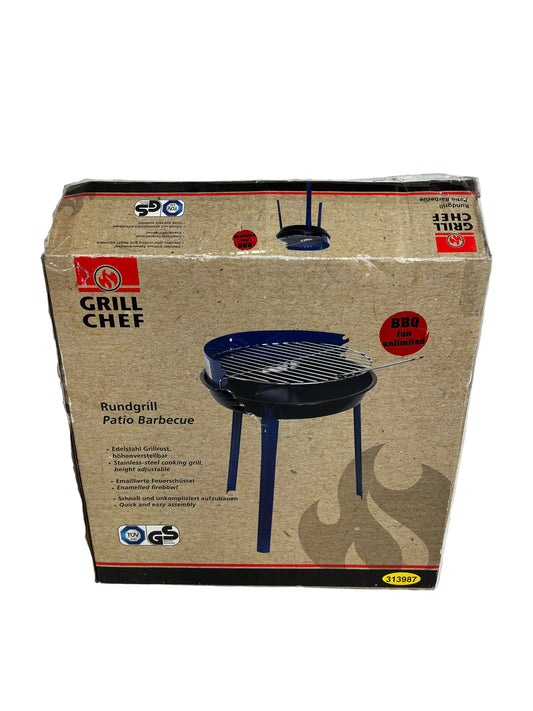 Landman Portable Grill Chef Round Patio Barbecue (New)