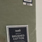 Brushed Cotton Single Sheet Sage Green Bed Linen (New)