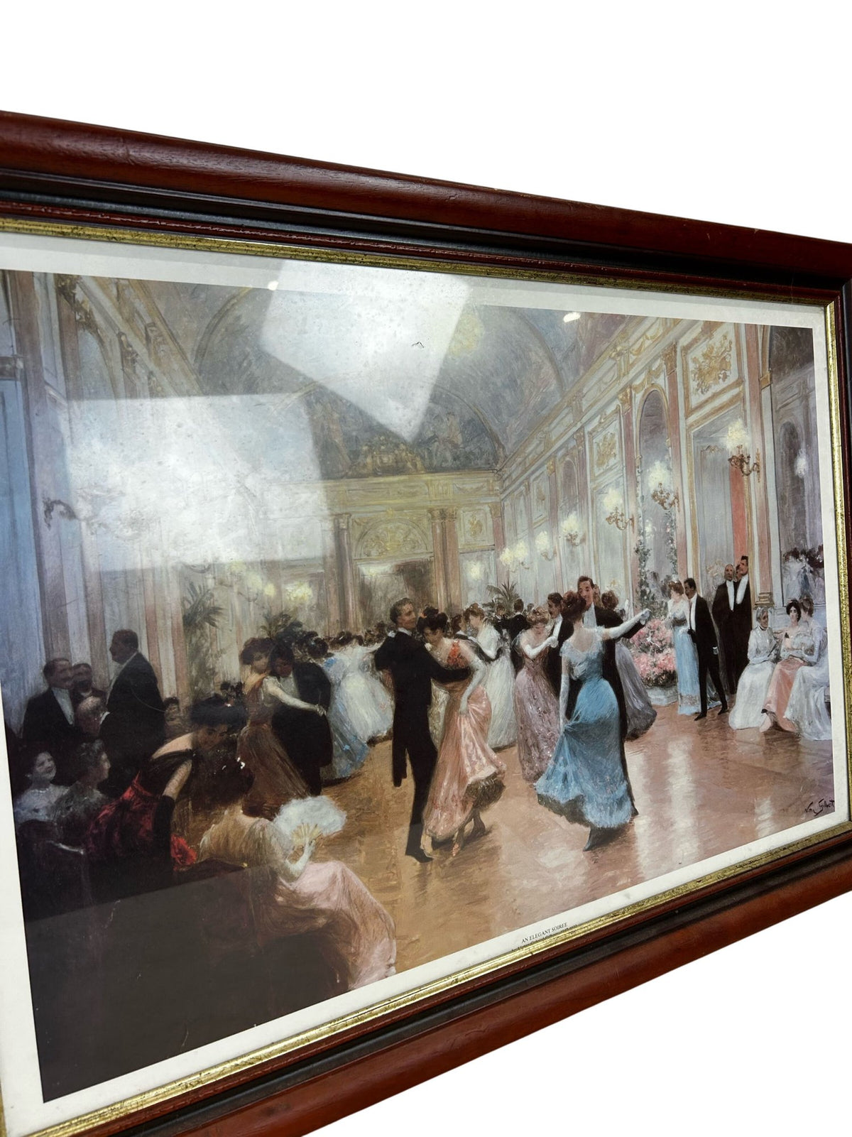 Victor Gabriel Gilbert An Elegant Soiree Framed Print (Pre-Loved)