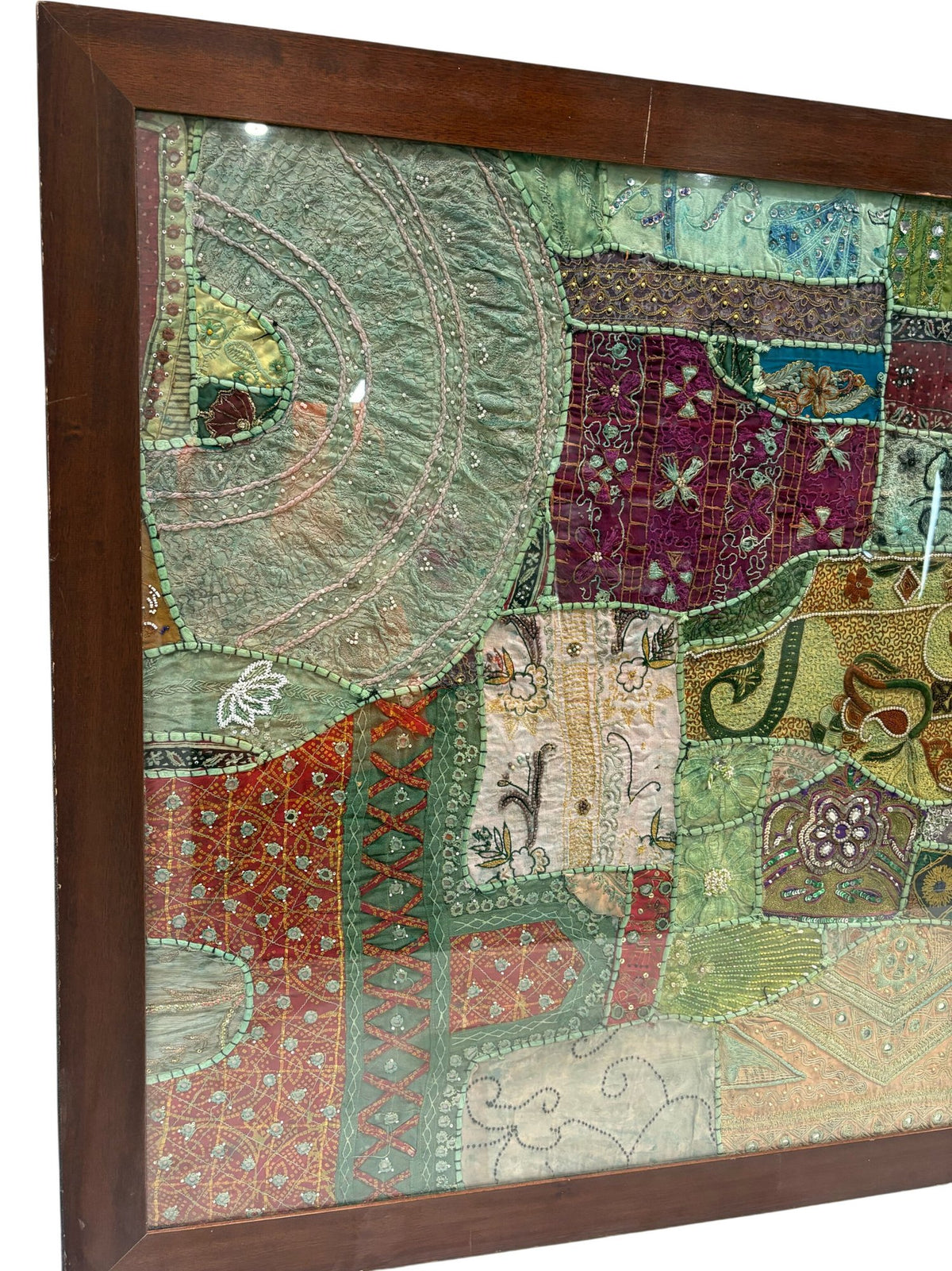 Handcrafted Indian Patchwork Textile Wall Hanging (Pre-Loved)