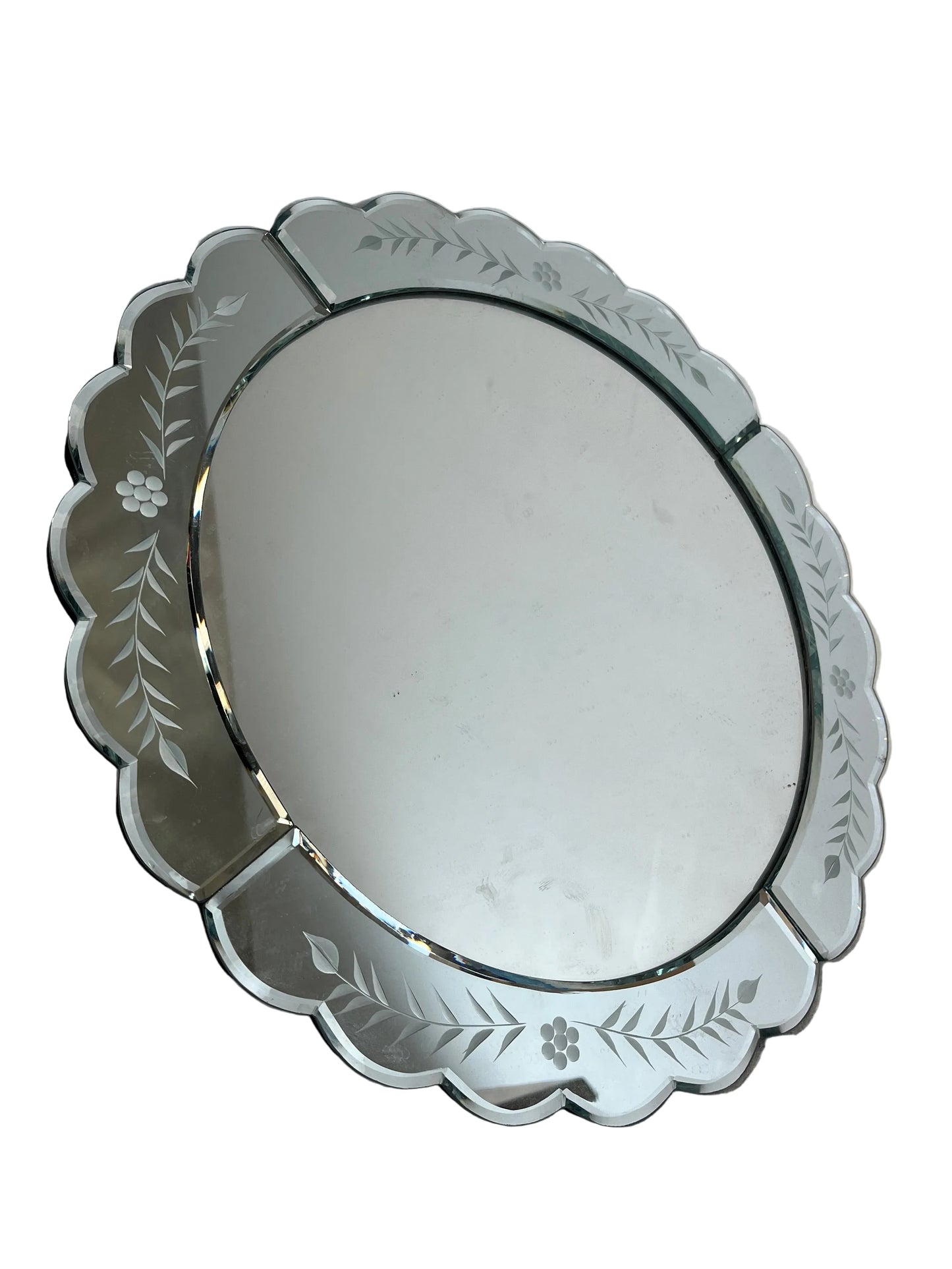 Flower Engraved Wall Mirror (Pre-Loved)