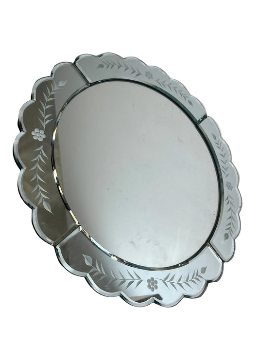 Flower Engraved Wall Mirror (Pre-Loved)