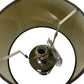Large Chrome Table Lamp with Black Fabric Shade Modern Style (Pre-Loved)