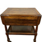 Vintage Drop Leaf Wooden Tea Trolley with Shelf & Castors (Pre-Loved)
