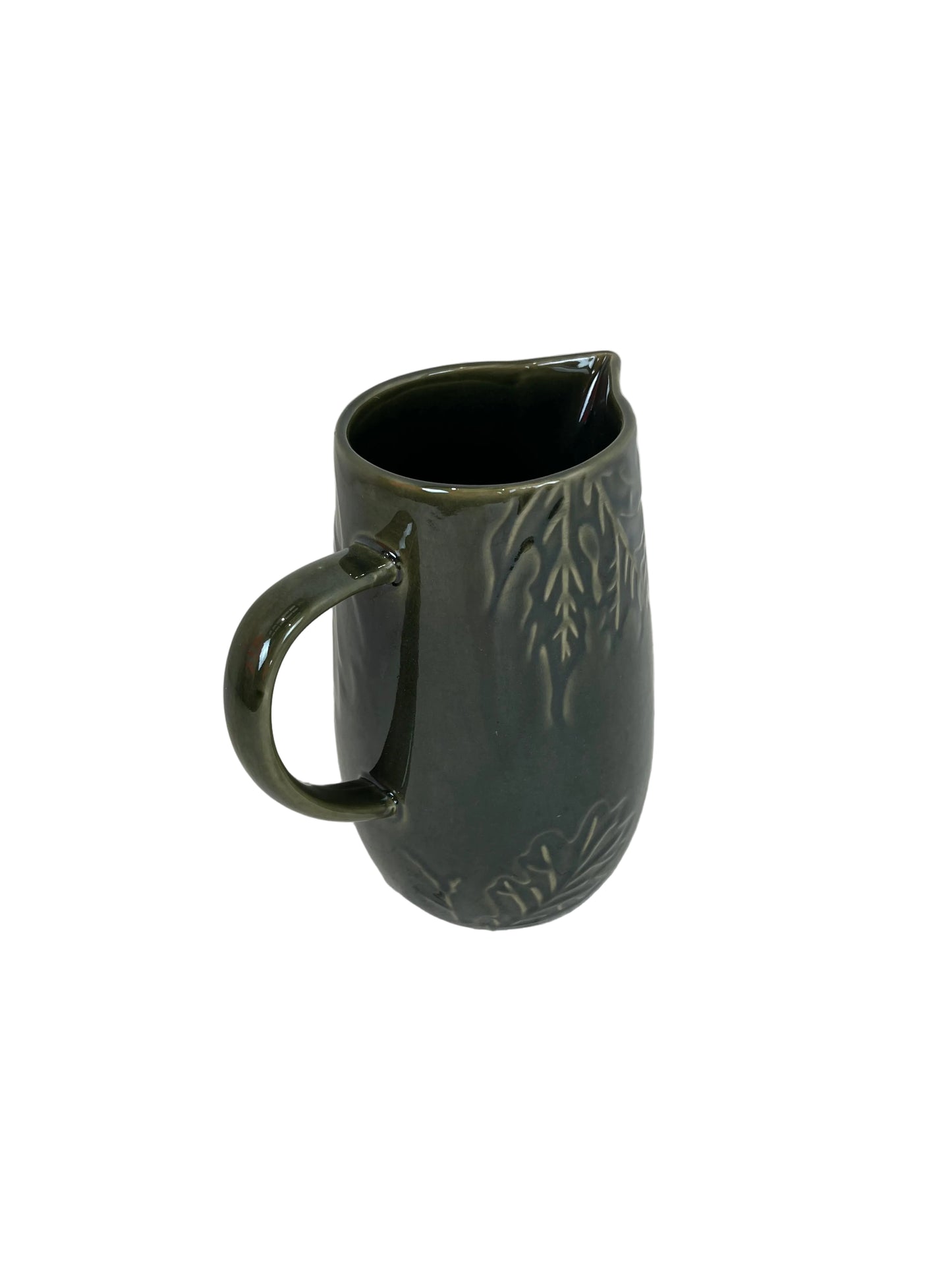 Stoneware Fern Embossed Jug (New)