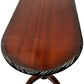 Vintage Oval Coffee Table Carved Edge Pedestal Base Mahogany Style (Pre-Loved)