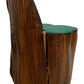 Handcrafted Wooden Chair Green Cushion (Pre-Loved)
