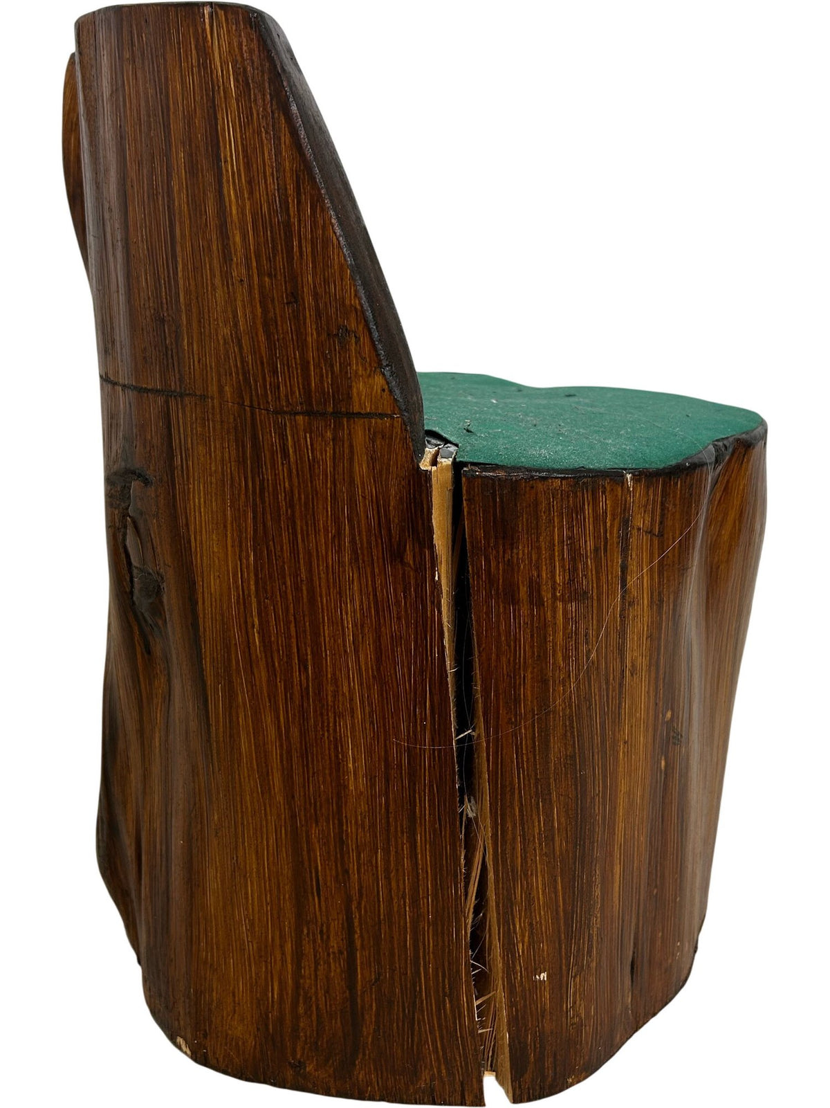 Handcrafted Wooden Chair Green Cushion (Pre-Loved)