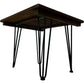 Wooden Lattice Top Side Table Black Hairpin Legs Vintage Style (Pre-Loved)
