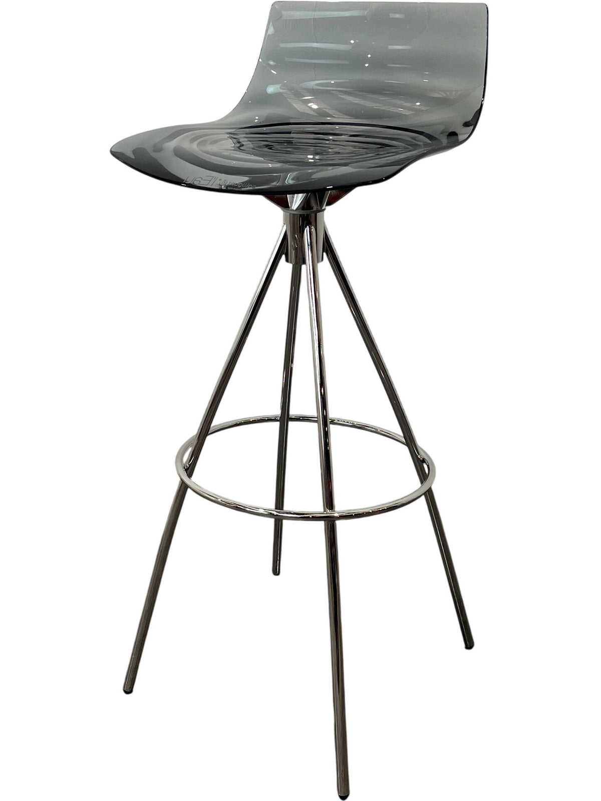 Calligaris l'Eau Transparent Chrome Bar Stool (Pre-Loved)