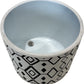 Tripod Footed Planter Ceramic Black White Geometric Design Decor (Pre-Loved)
