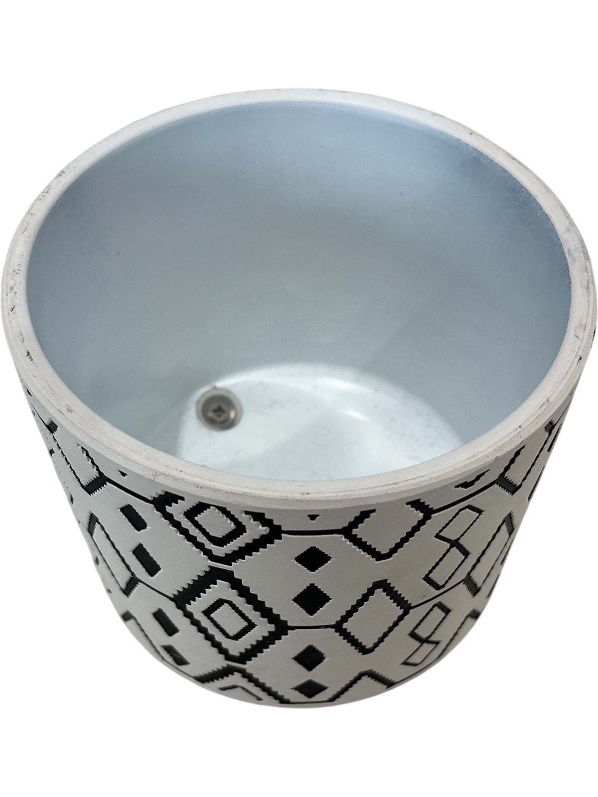 Tripod Footed Planter Ceramic Black White Geometric Design Decor (Pre-Loved)