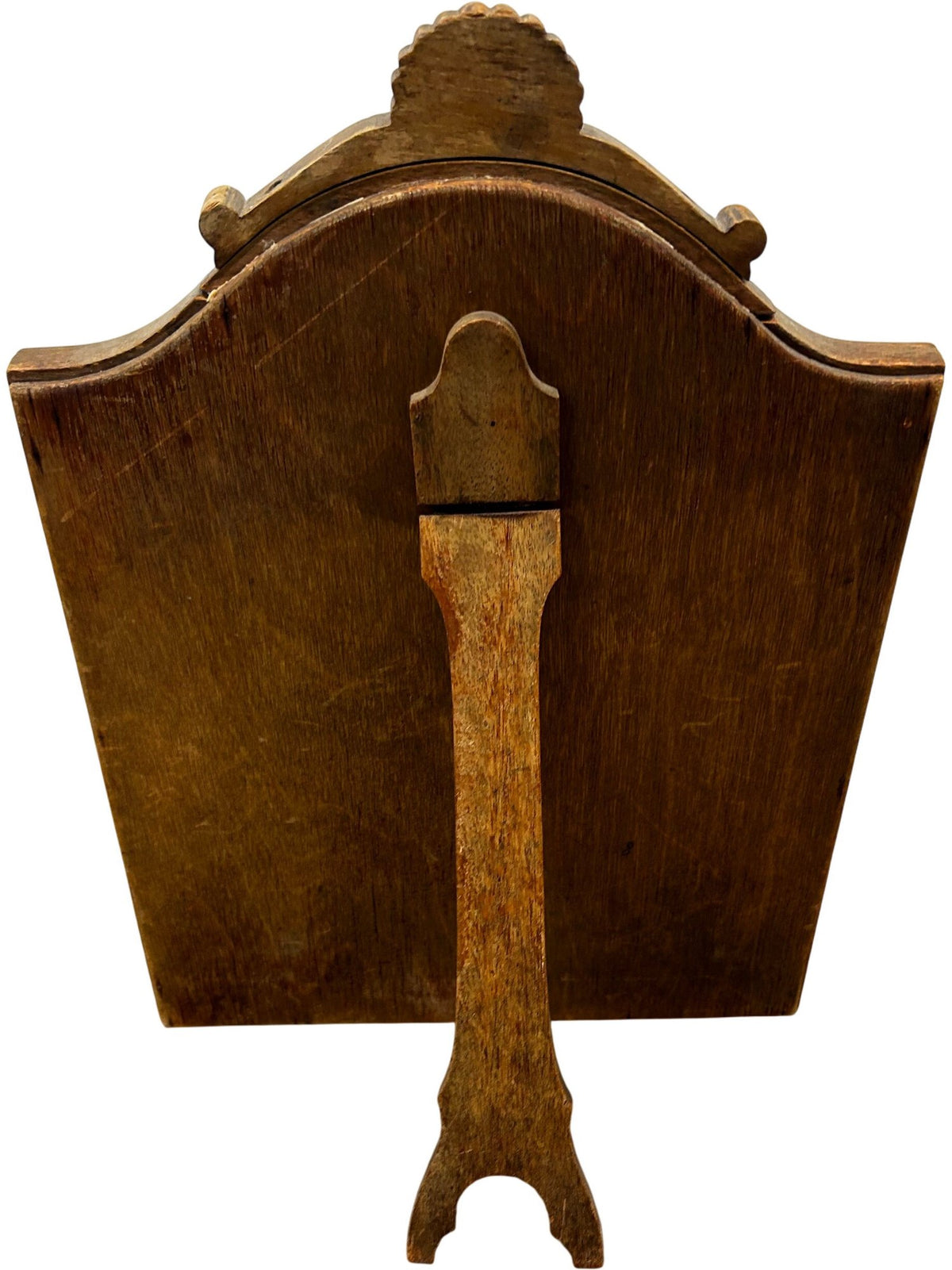 Vintage Style Wooden Dressing Table Mirror Shell Crest 36cm (Pre-Loved)
