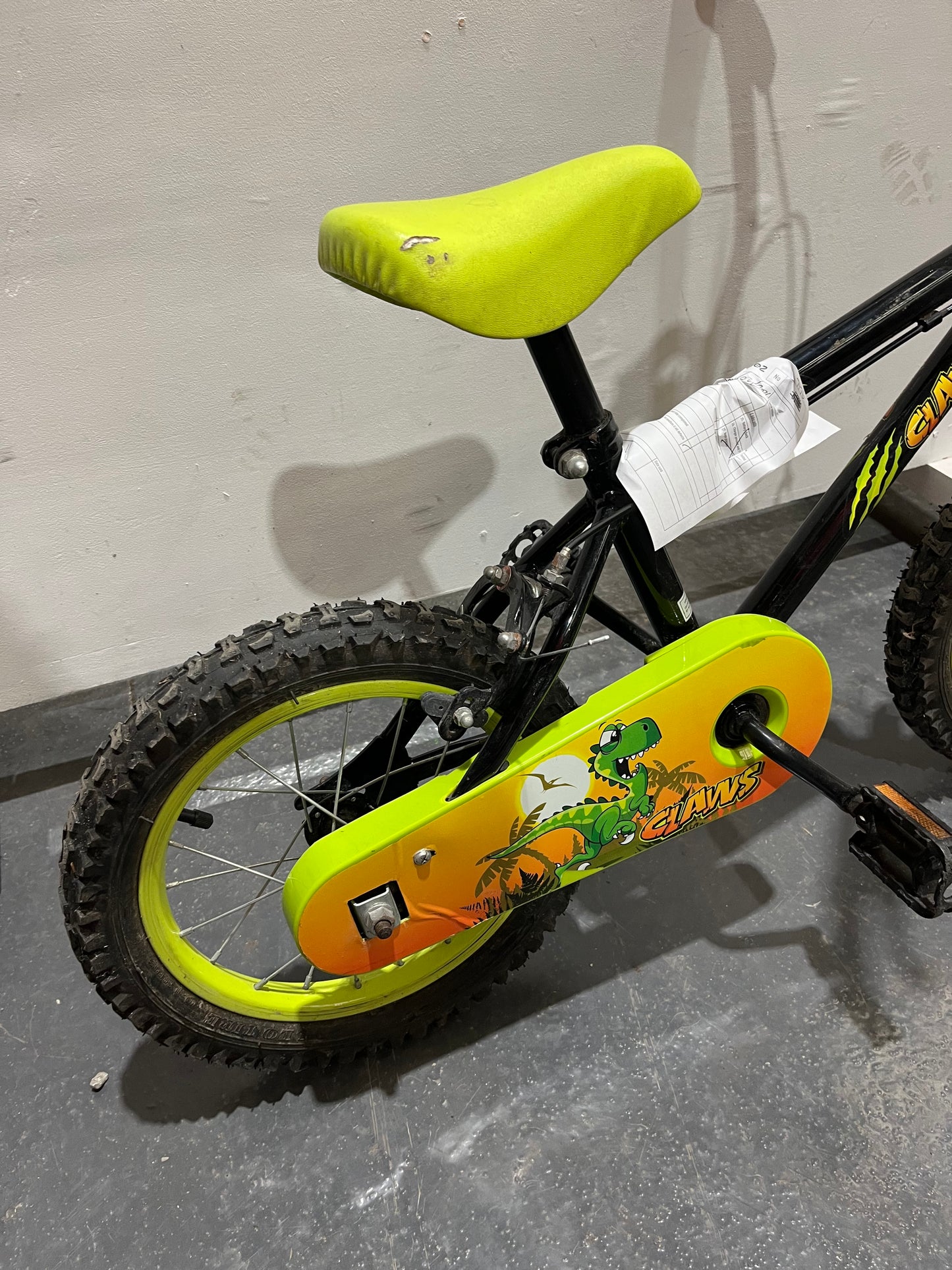 Claws Dinosaur Black Green 14” Children’s Bike (Pre-Loved)
