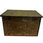 Embossed Metal Storage Box Hinged Lid Brass Tone (Pre-Loved)