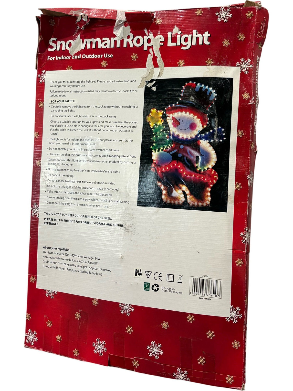 Christmas World Snowman Rope Light (Pre-Loved)