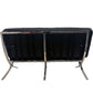 Black Leather Sofa Chrome Frame (Pre-Loved)