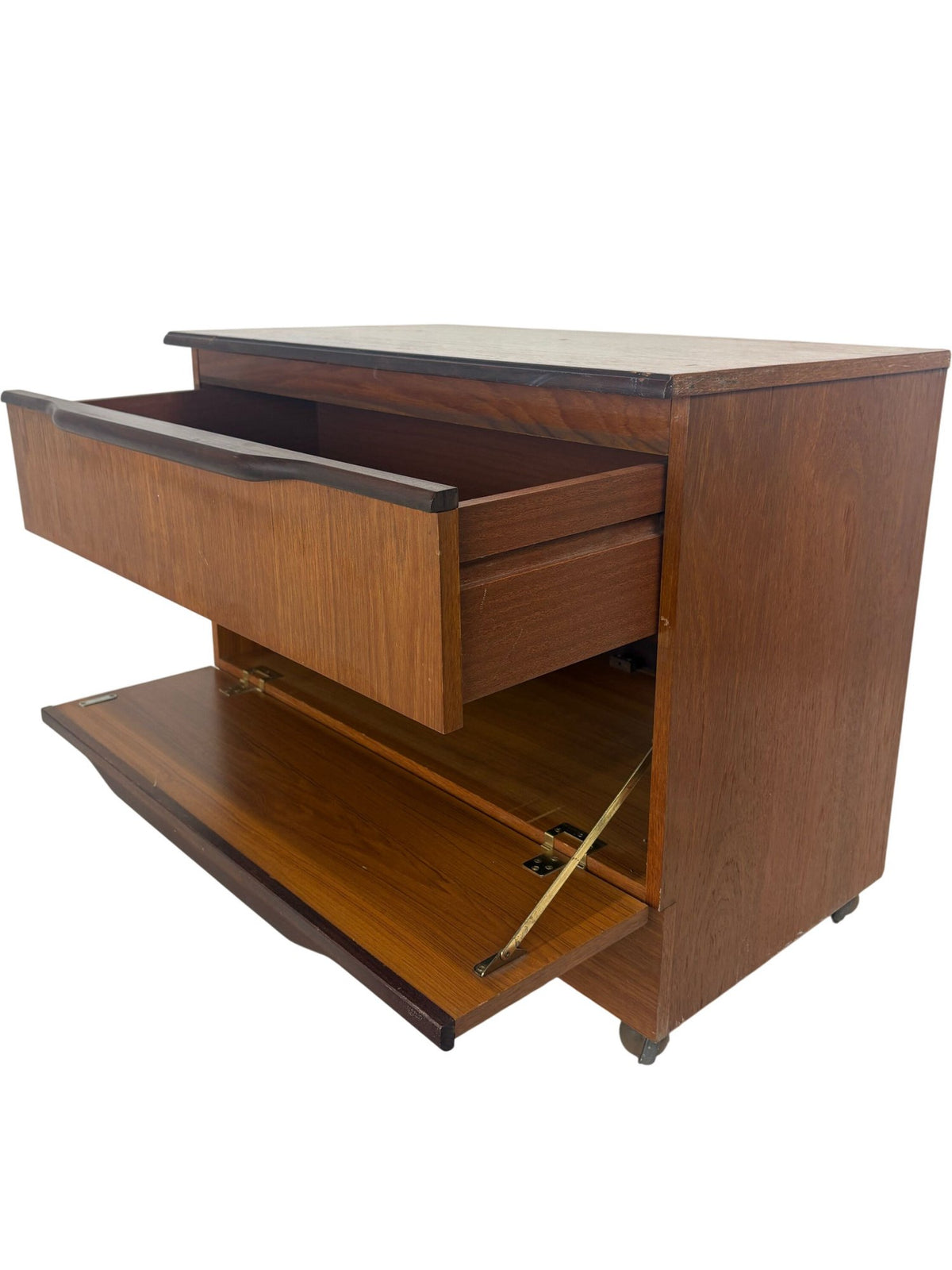 Vintage Teak Chest of Drawers on Casters Storage Mid-Century Modern (Pre-Loved)