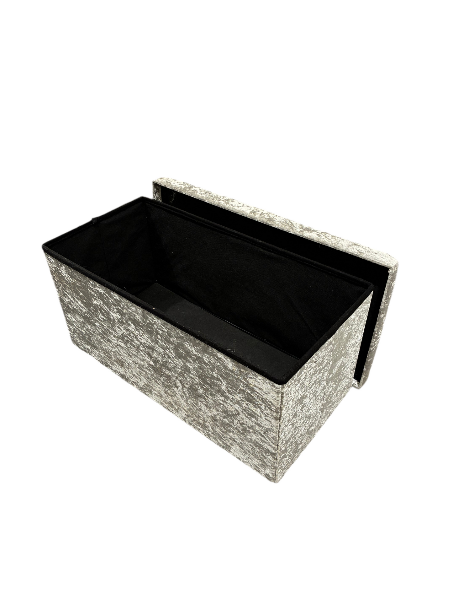 Foldable Crushed Velvet Storage Bench (Pre-loved)