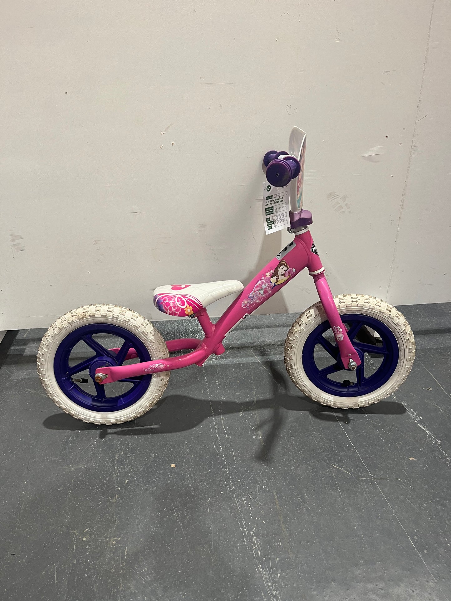 Pink Princess 12” Children’s Balance Bike (Pre-Loved)