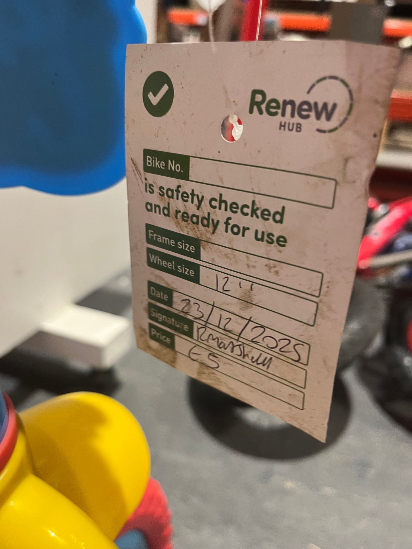 Paw Patrol Light Blue 10” Children’s Balance Bike With Stabilisers (Pre-Loved)