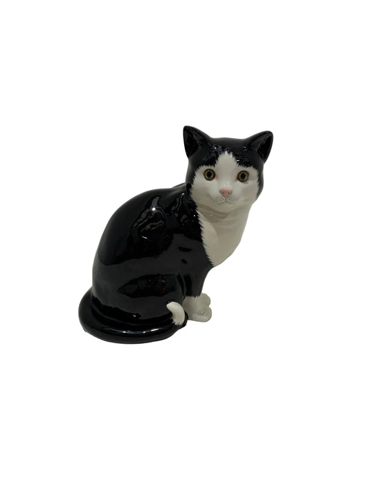 Vintage Black & White Ceramic Cat (Pre-loved)