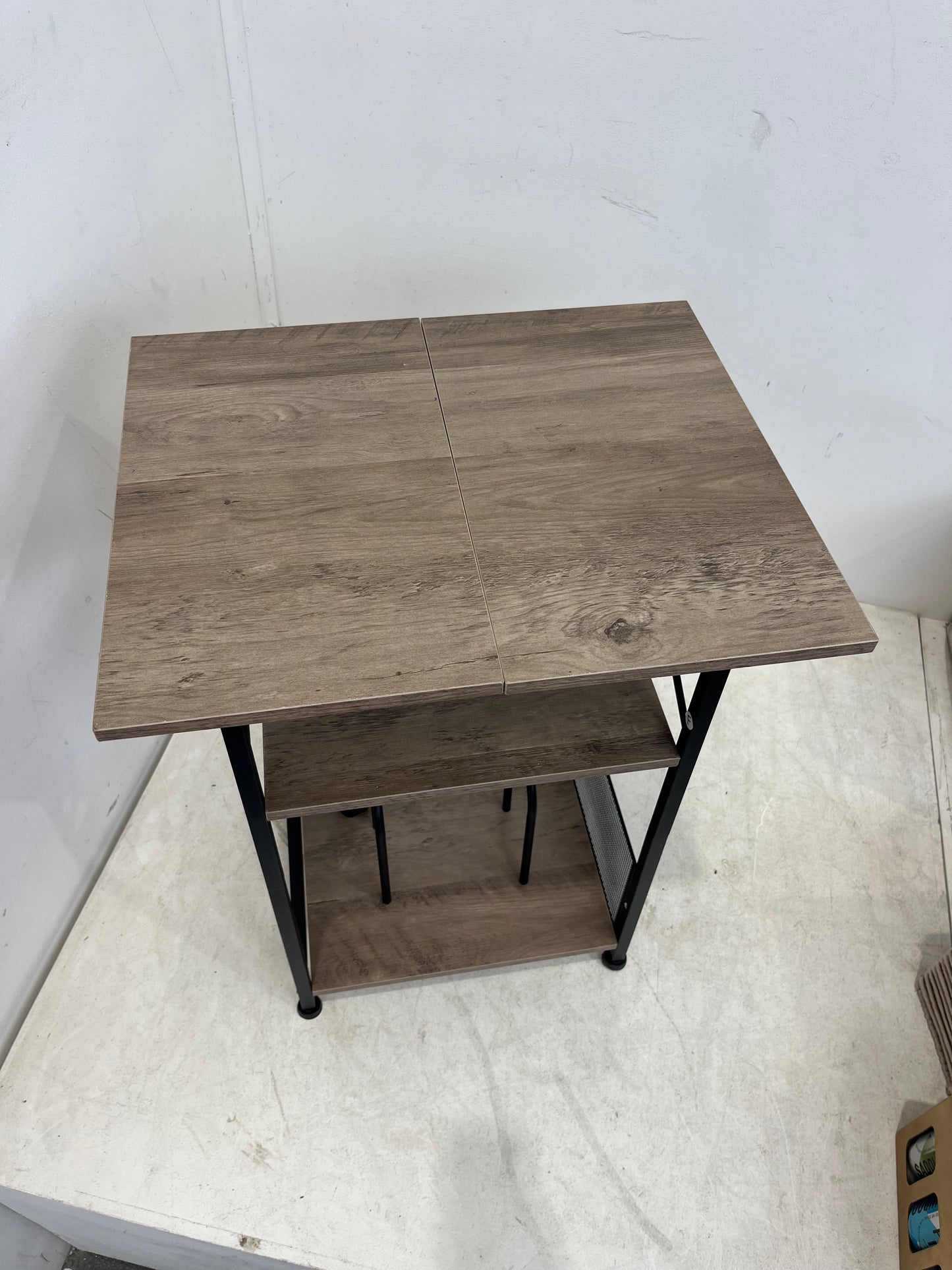 Wooden Metal Frame Vinyl Record Player Stand (Pre-Loved)