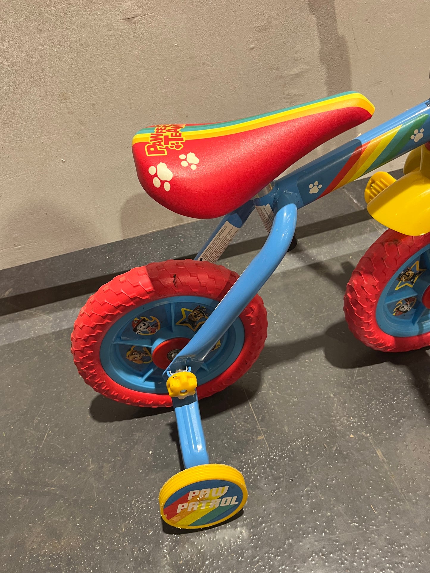 Paw Patrol Light Blue 10” Children’s Balance Bike With Stabilisers (Pre-Loved)