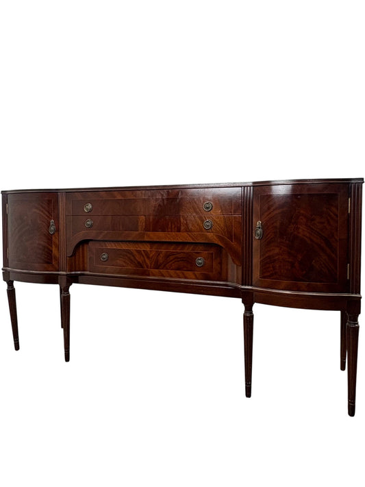Vintage Mahogany Sideboard With Drawers and Cabinets
