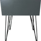 Grey One Drawer Bedside Table with Hairpin Legs (Pre-Loved)