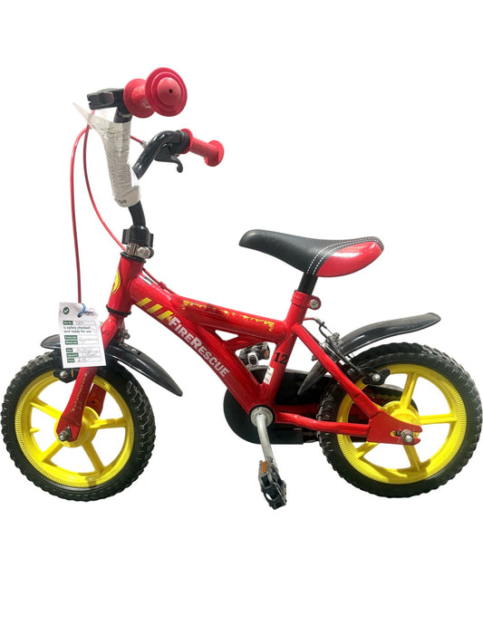 Serviced Fire Rescue Kids Bike 12" (Pre-Loved)