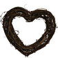 Natural Twig Heart Wreath with Red Berry Detail Rustic Wall Decor (Pre-Loved)