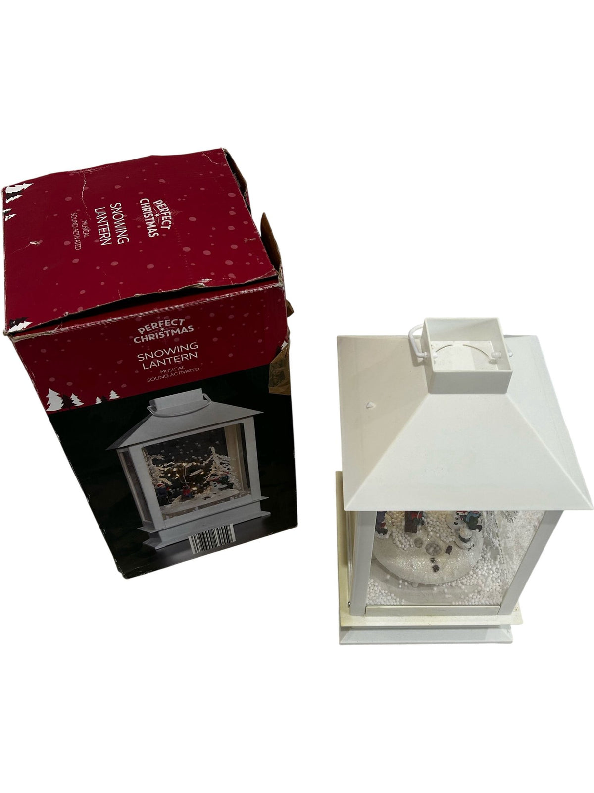 Perfect Christmas Musical Snowing Lantern Sound Activated 40cm (Pre-Loved)