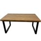 Rectangular Wooden Coffee Table with Black Metal Legs (Pre-Loved)