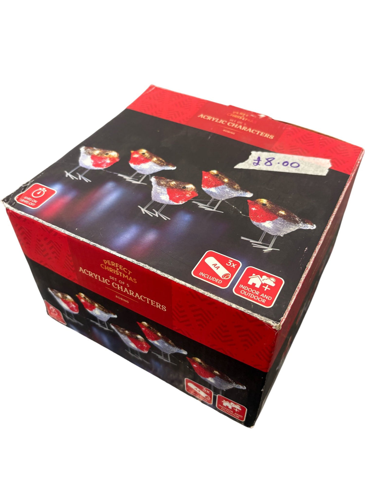 Perfect Christmas Set of 5 Acrylic Robins (Unused)