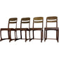 Antique Retro 'Envoy' Wooden Dining Chair Set of 4  (Pre-Loved)