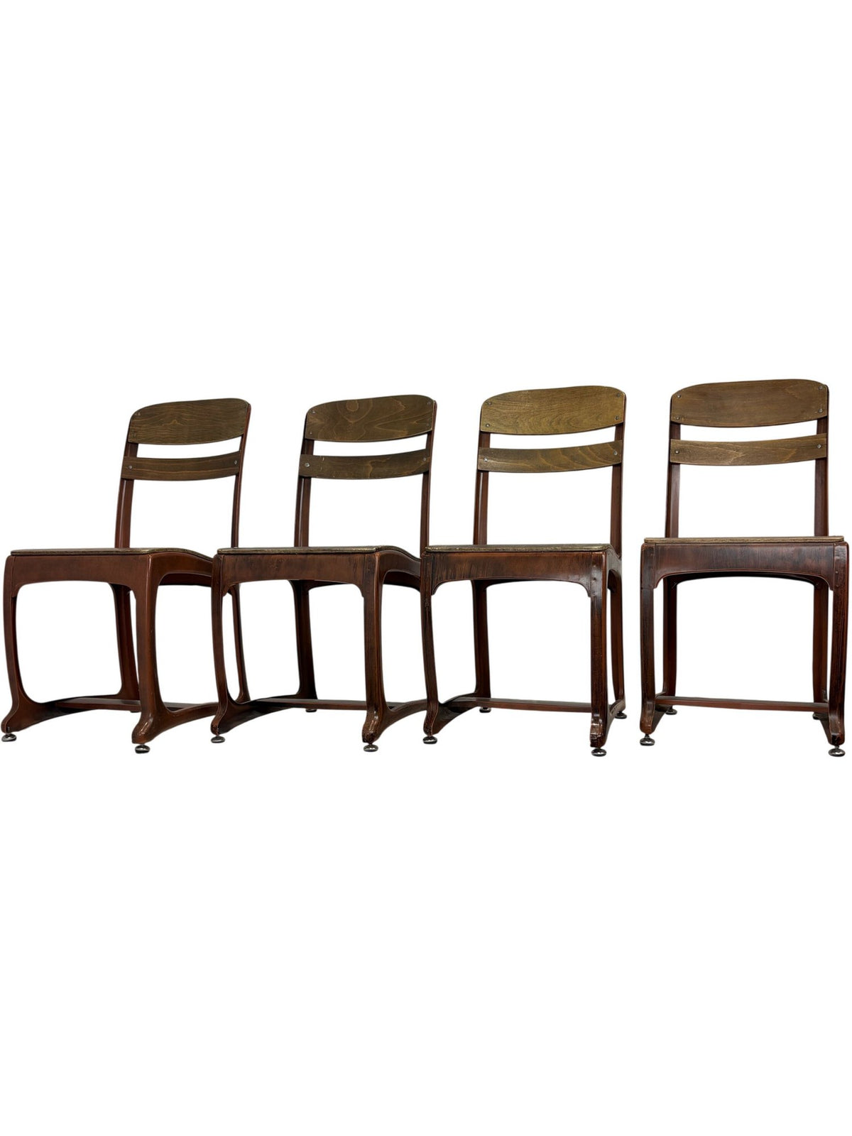 Antique Retro 'Envoy' Wooden Dining Chair Set of 4  (Pre-Loved)