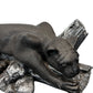 Panther Coffee Table Glass Top Black Big Cat Sculptural Base (Pre-Loved)
